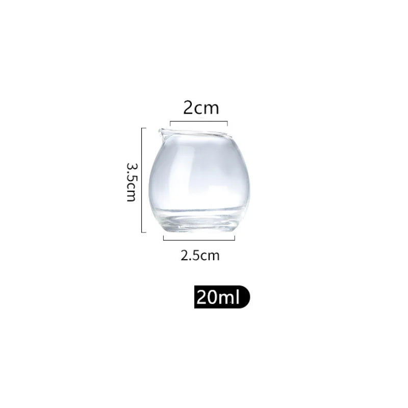 Afralia™ Glass Multi-Functional Seasoning Dish Milk Pitcher Sauce Cup Mini Creamer Jug