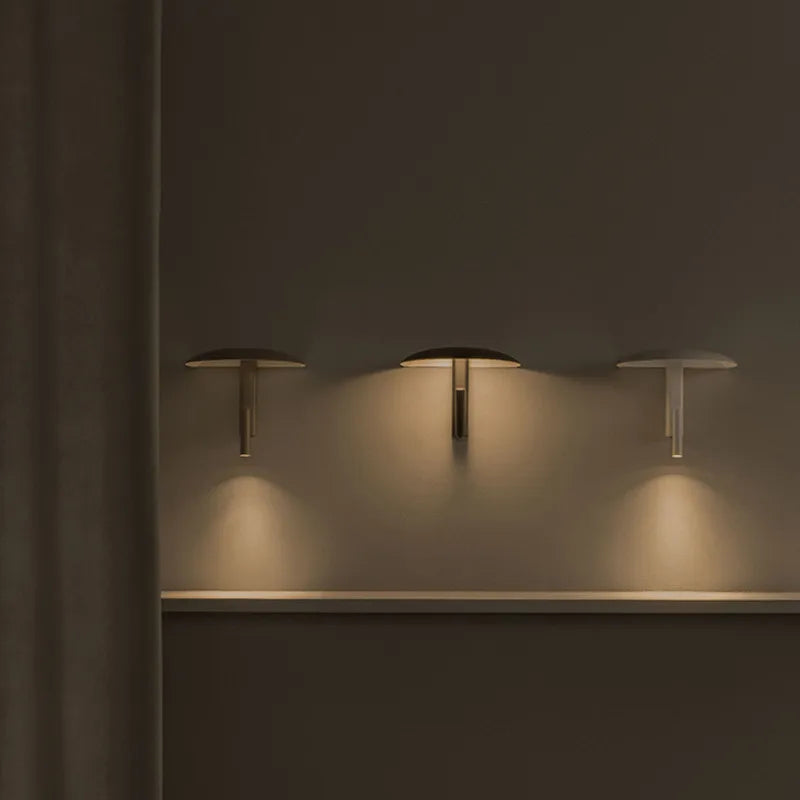 Afralia™ Mushroom Umbrella Wall Lamp: Nordic Minimalist Bedroom Living Room LED Light