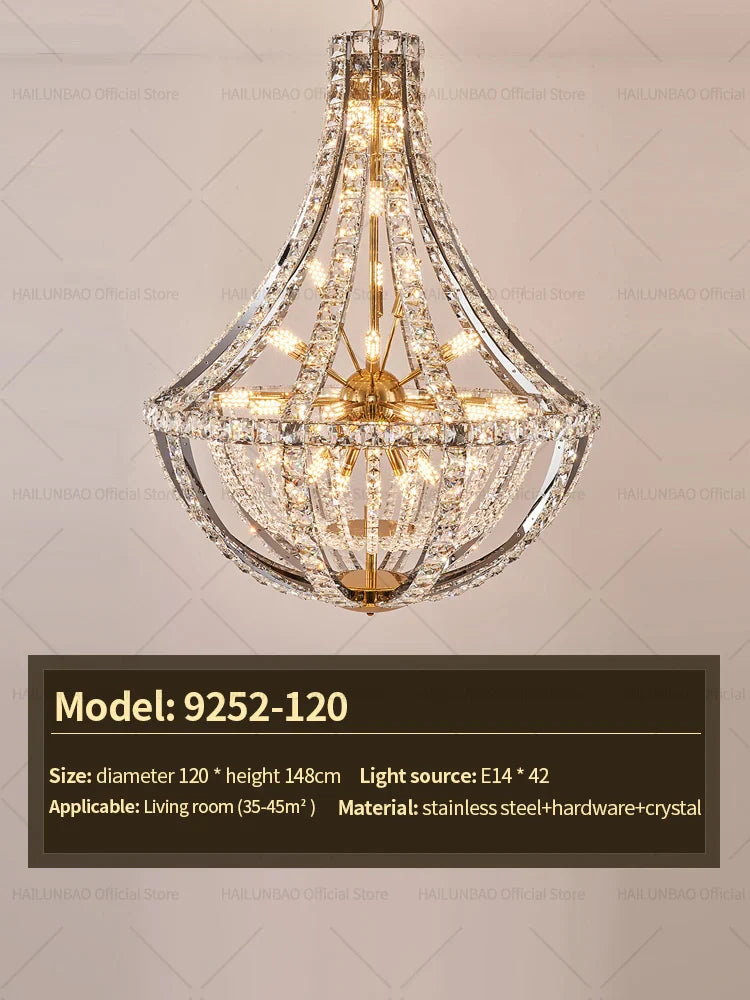 Afralia™ Crystal Chandelier: Modern Luxury for Living, Dining, Bedroom