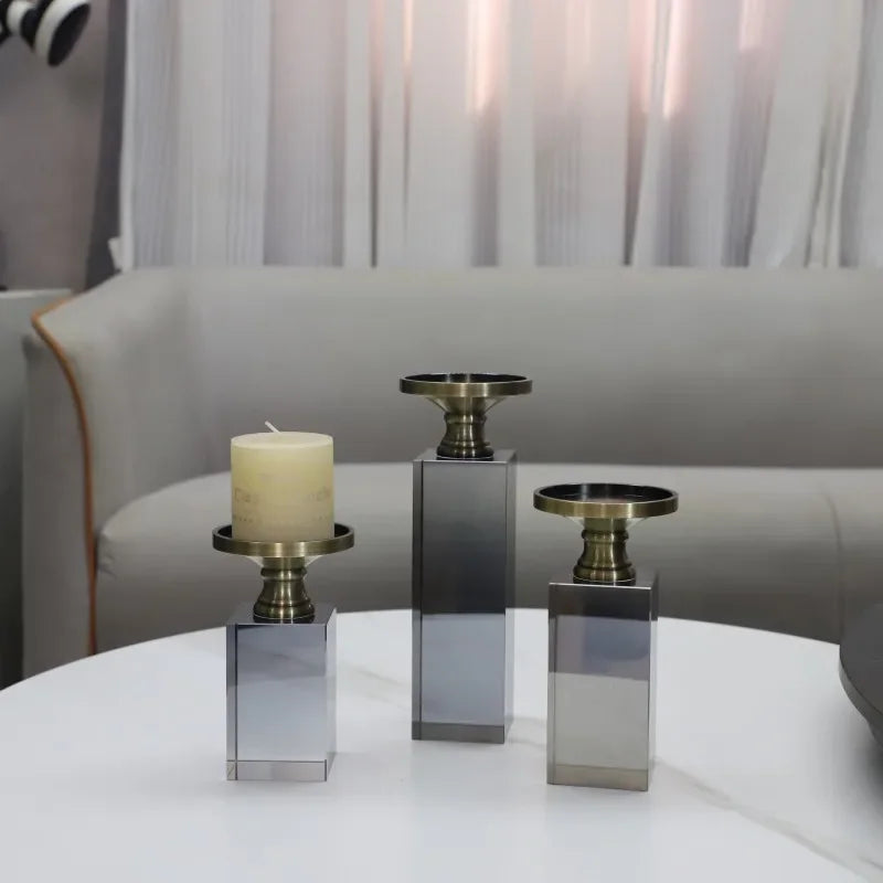 Afralia™ Marble & Metal Candle Holders: Elegant Centerpieces for Wedding, Christmas, Home Decor