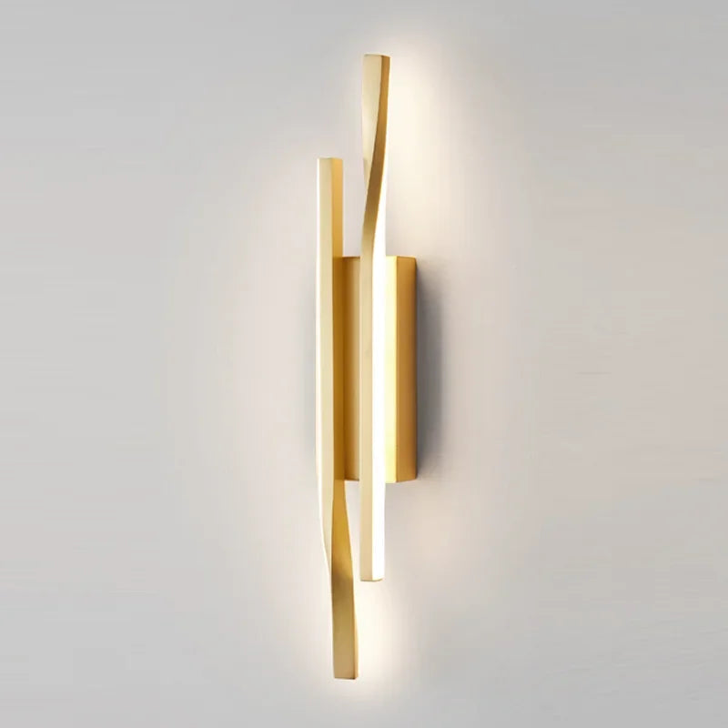 Afralia™ Modern Copper Wall Light Bedroom Living Room Decoration Bedside Lamp
