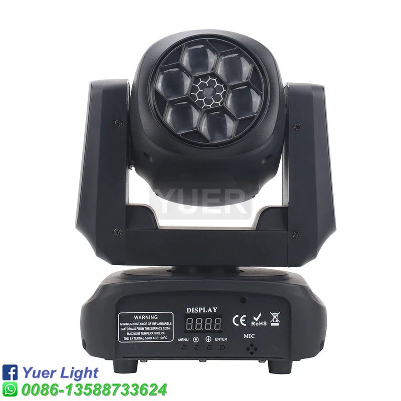 Afralia™ 6X15W RGBW Bee Eye Laser Moving Head Light DMX512 10/15CH Strobe DJ Disco Stage