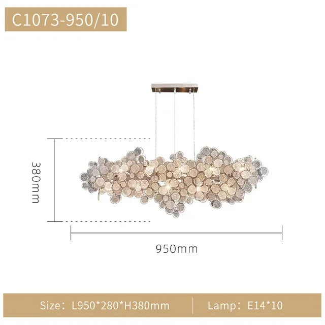 Afralia™ Nordic Luxury LED Ceiling Chandelier Pendant Lamp for Villa Living Dining Room