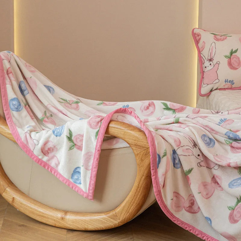 Afralia™ Milk Velvet Cartoon Printed Blanket: Multi Functional Skin-Friendly Winter Warm Bed Sheet