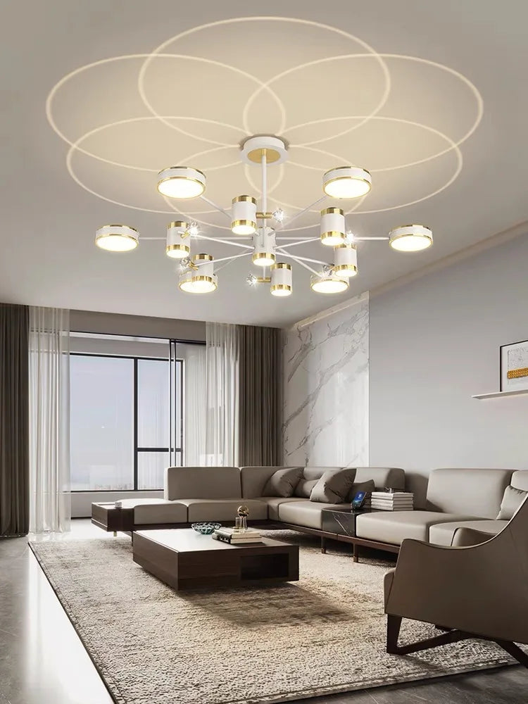 Afralia™ Modern LED Chandelier | Smart Remote Ceiling Pendant Light for Home Decor