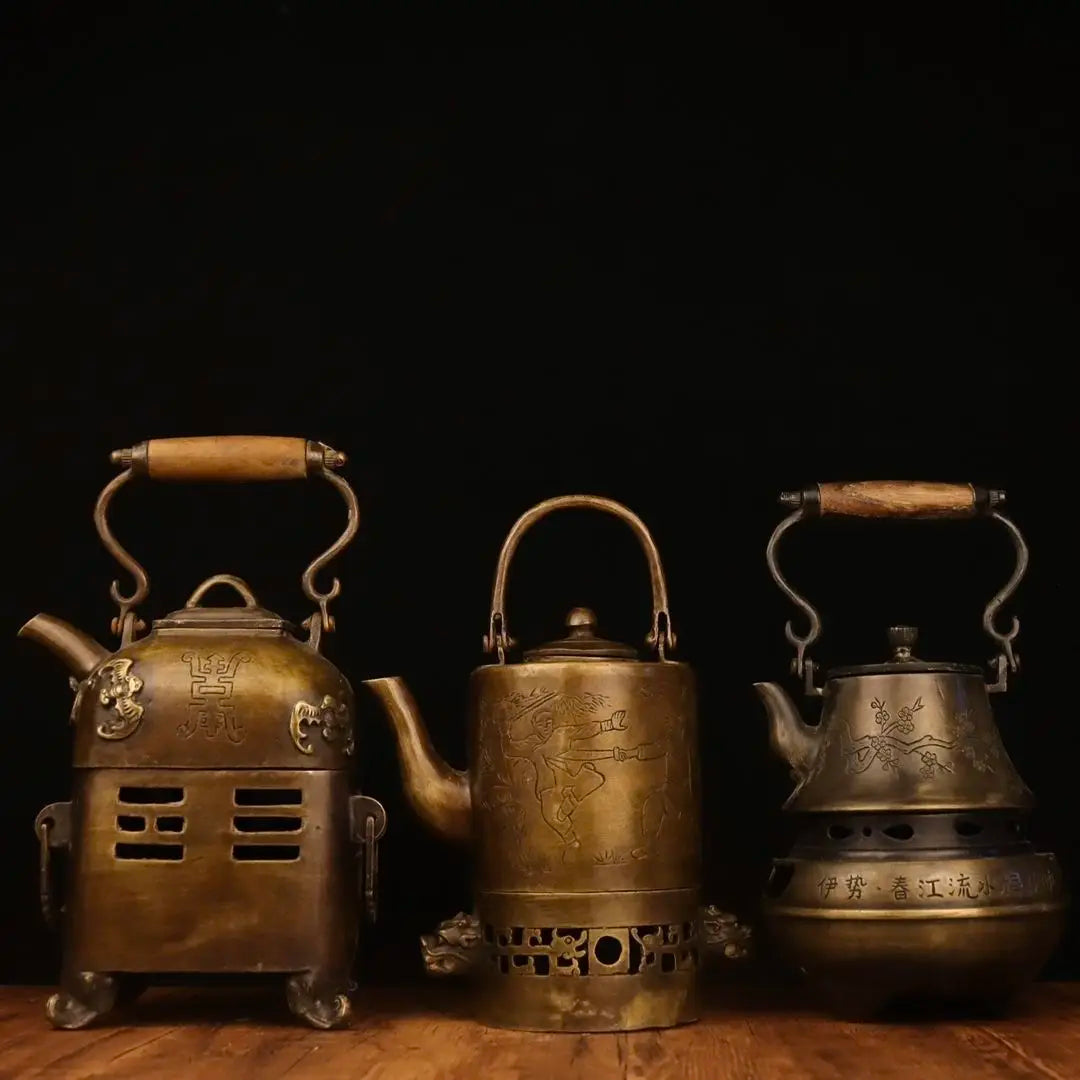 Afralia™ Antique Collection: Charcoal Fire Stoves, Warm Wine Pots, Copper Teapots & Home Decor