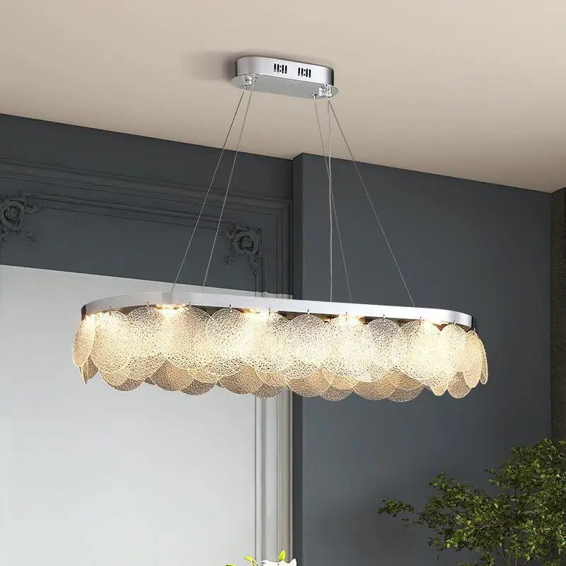 Afralia™ Modern Chrome Steel LED Ceiling Chandelier for Living Room - Stylish Home Decor Lighting