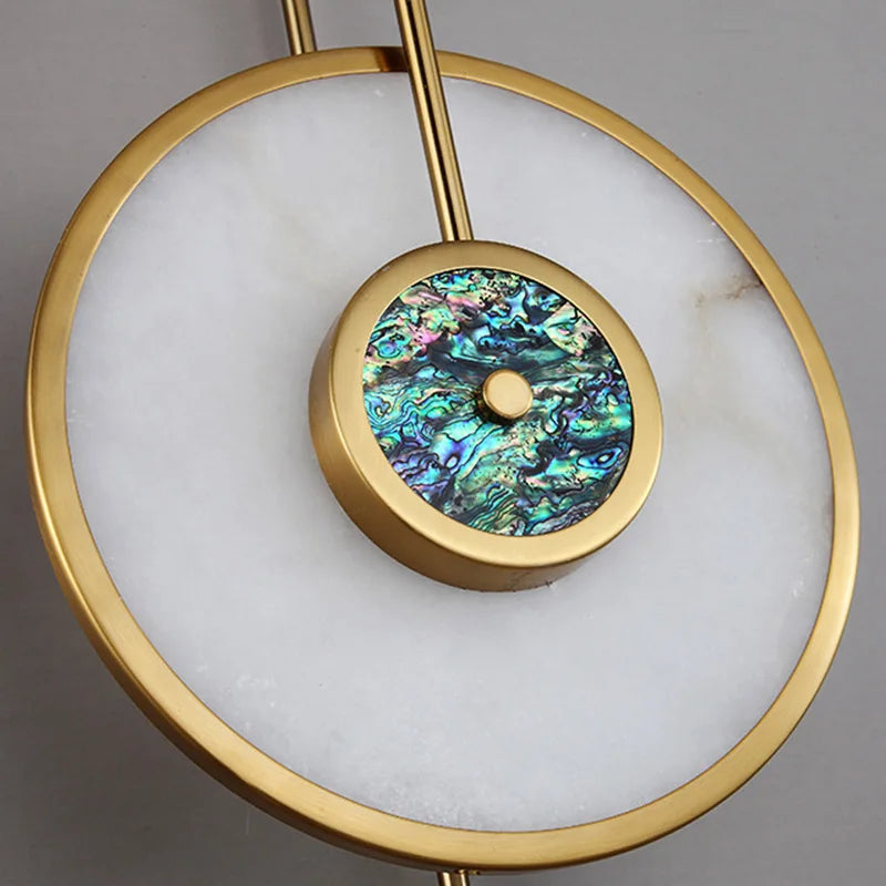 Afralia™ Retro Marble Round Wall Lamp: Minimalist LED Indoor Lighting for Living Room, Bedroom, Study