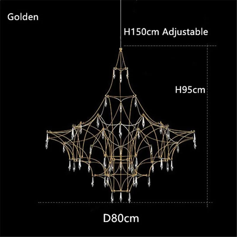 Afralia™ Crystal Chandelier LED Modern Light for Romantic Living Room & Villa