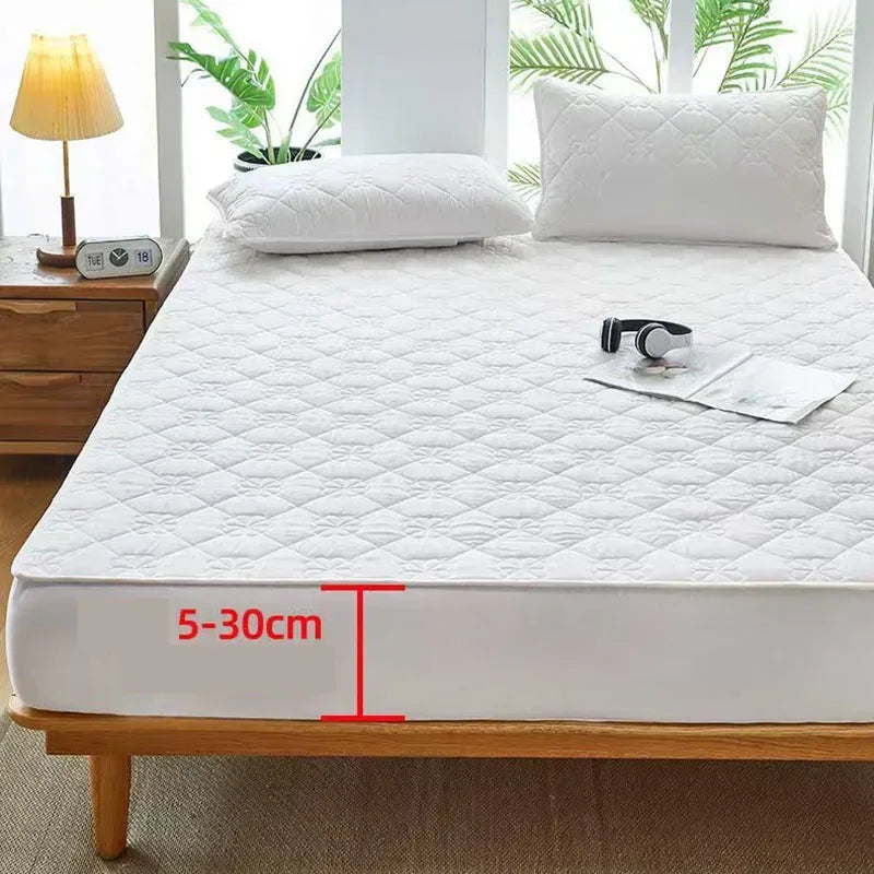 Afralia™ Waterproof Quilted Fitted Sheet Set with Deep Pockets and Silky Touch