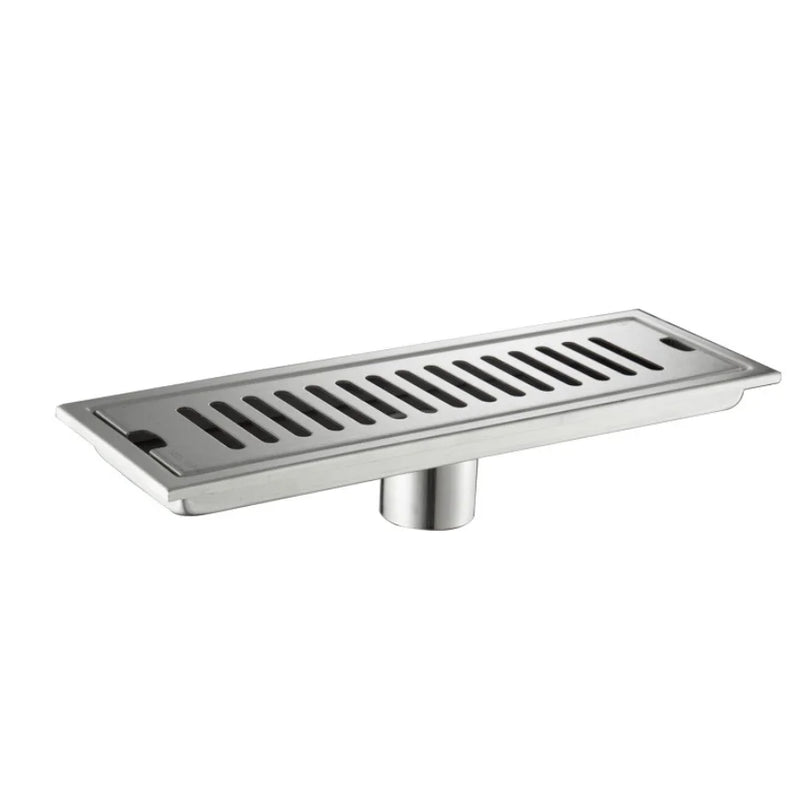 Afralia™ Black 304 Stainless Steel Strip Floor Drain for Toilet, Shower, Large Overflow