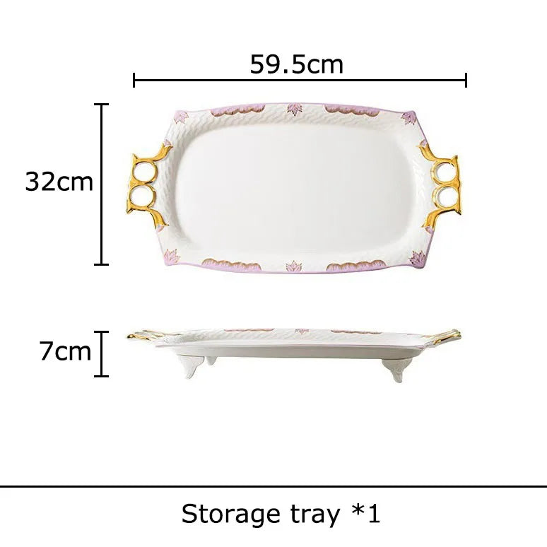 Afralia™ Flowers Pattern Coffee Mug Set for Elegant Dining Table Décor