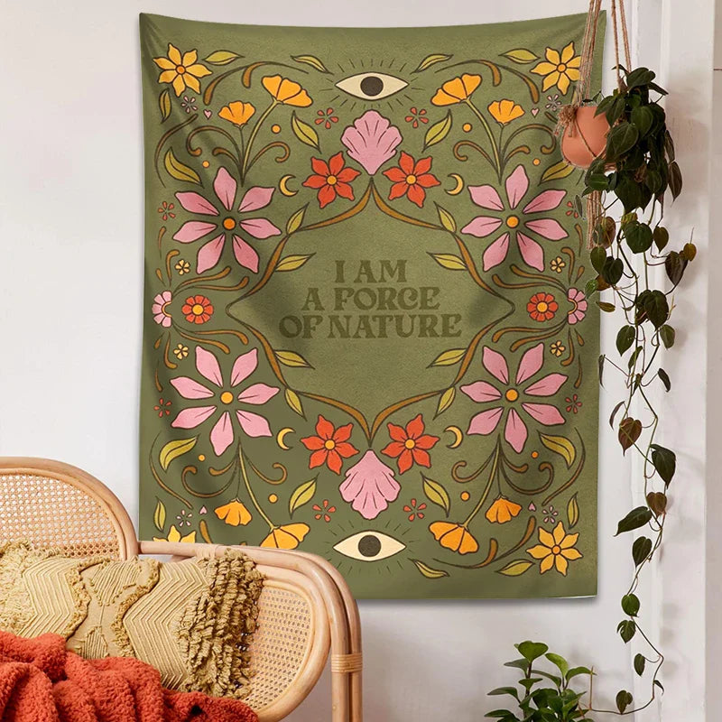 Afralia™ Wildflower Boho Tapestry Wall Hanging for Colorful Home Decor