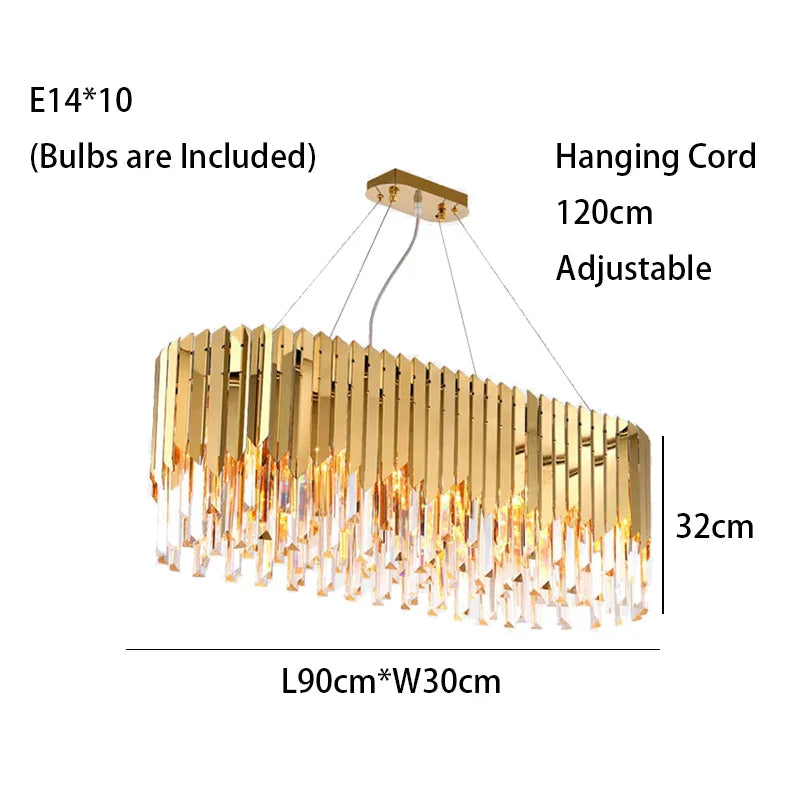 Afralia™ Modern Crystal Ceiling Chandelier for Dining & Living Room Lighting