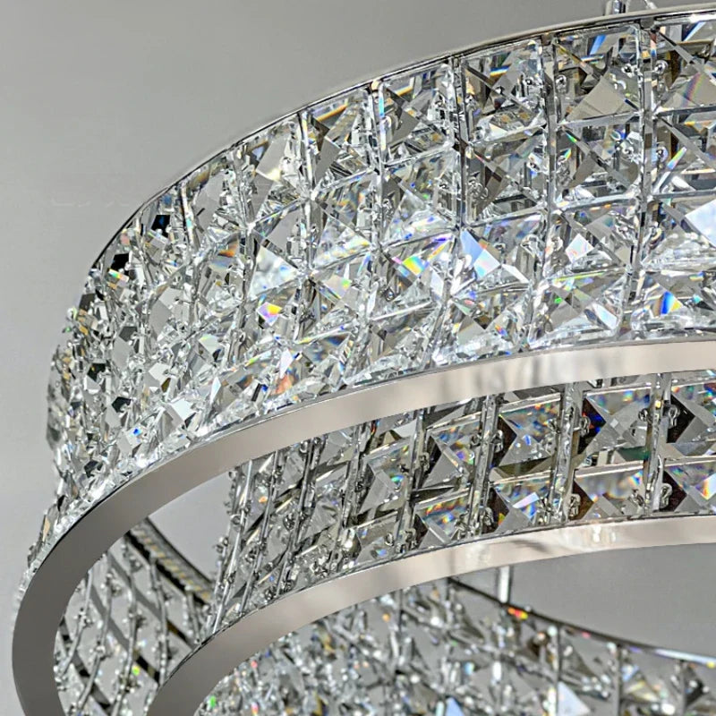 Afralia™ K9 Crystal Luxury Chandelier for Restaurant Bar Hotel LED Lamps