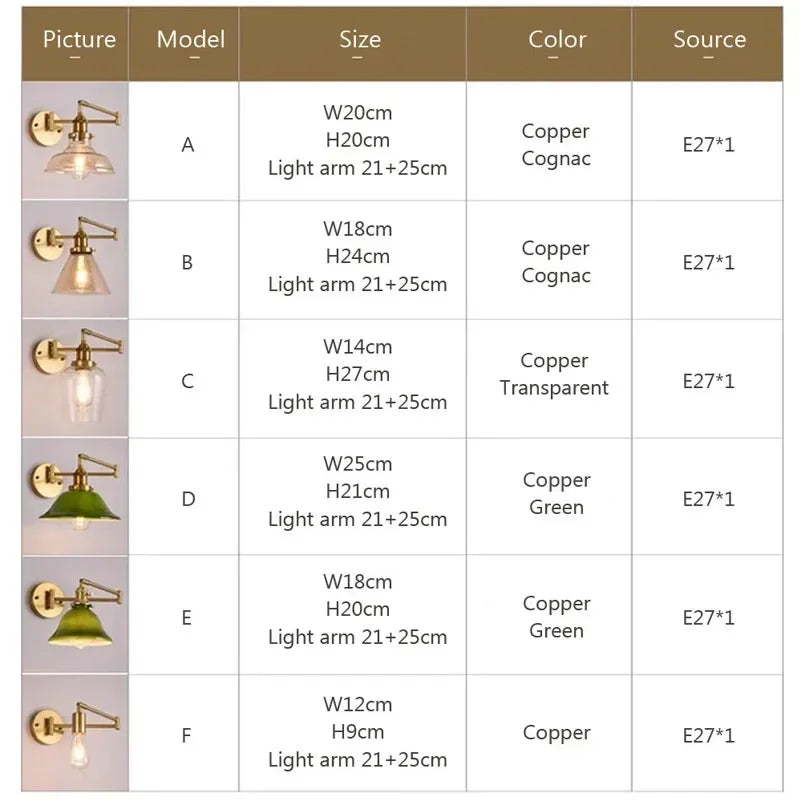 Afralia™ Retro Rocker Adjustable Wall Sconce Lights for Living Room & Aisle