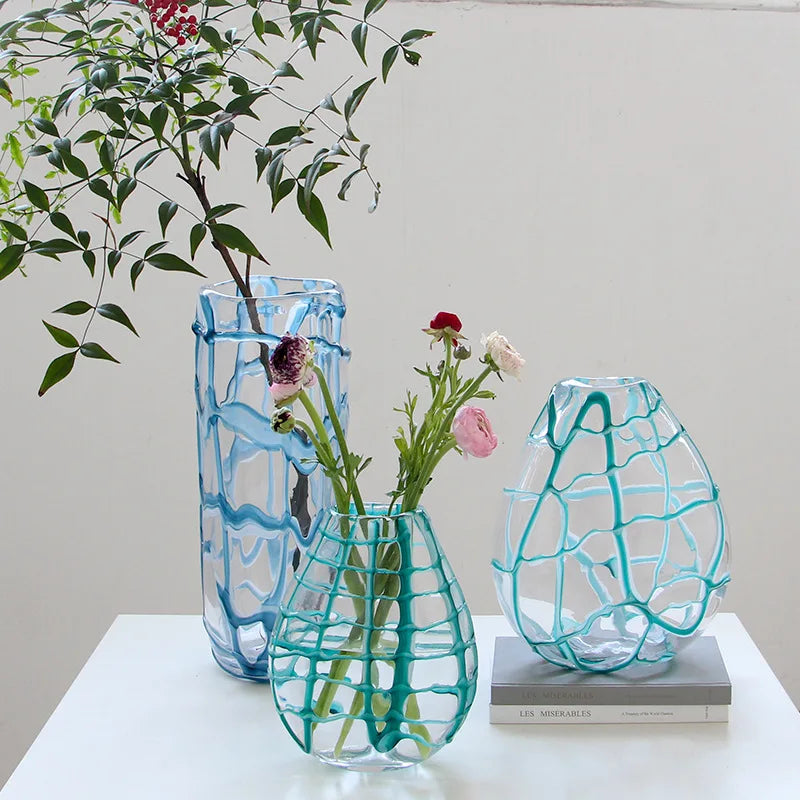 Afralia™ Geometric Mesh Glass Vase Hydroponics Terrarium - Home Decoration