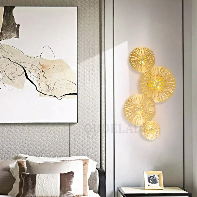 Afralia™ Lotus Leaf LED Wall Sconce - Copper Industrial Luminaire