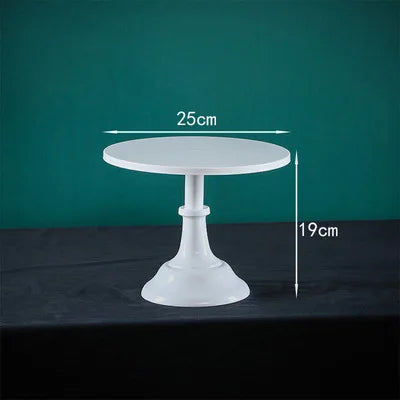Afralia™ Wrought Iron Cake Stand Wedding Birthday Dessert Tray Afternoon Tea Display