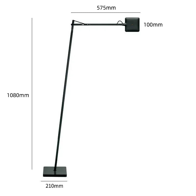 Afralia™ Modern Industrial Swing Arm Floor Lamp with Dimming Touch Switch
