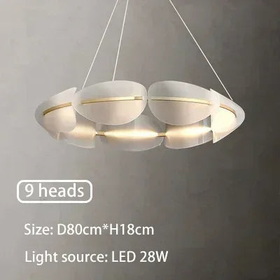 Afralia™ Circular LED Pendant Light for Living Room Dining Kitchen Bedroom Chandelier