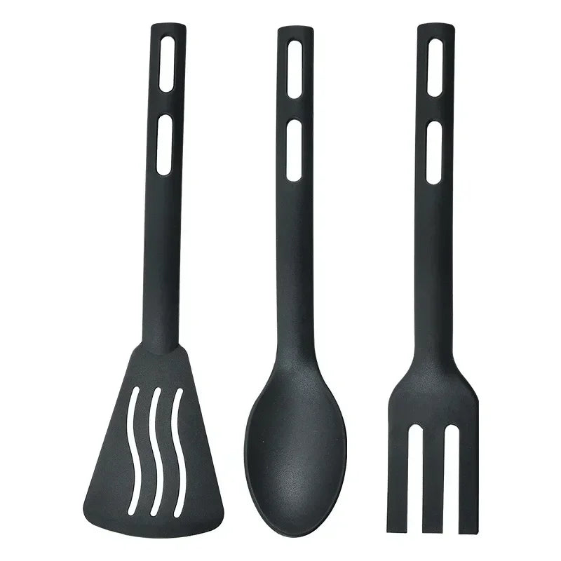 Afralia™ Kitchen Utensils Set Silicone Spatula Slotted Spoon Portable Camping Cutlery