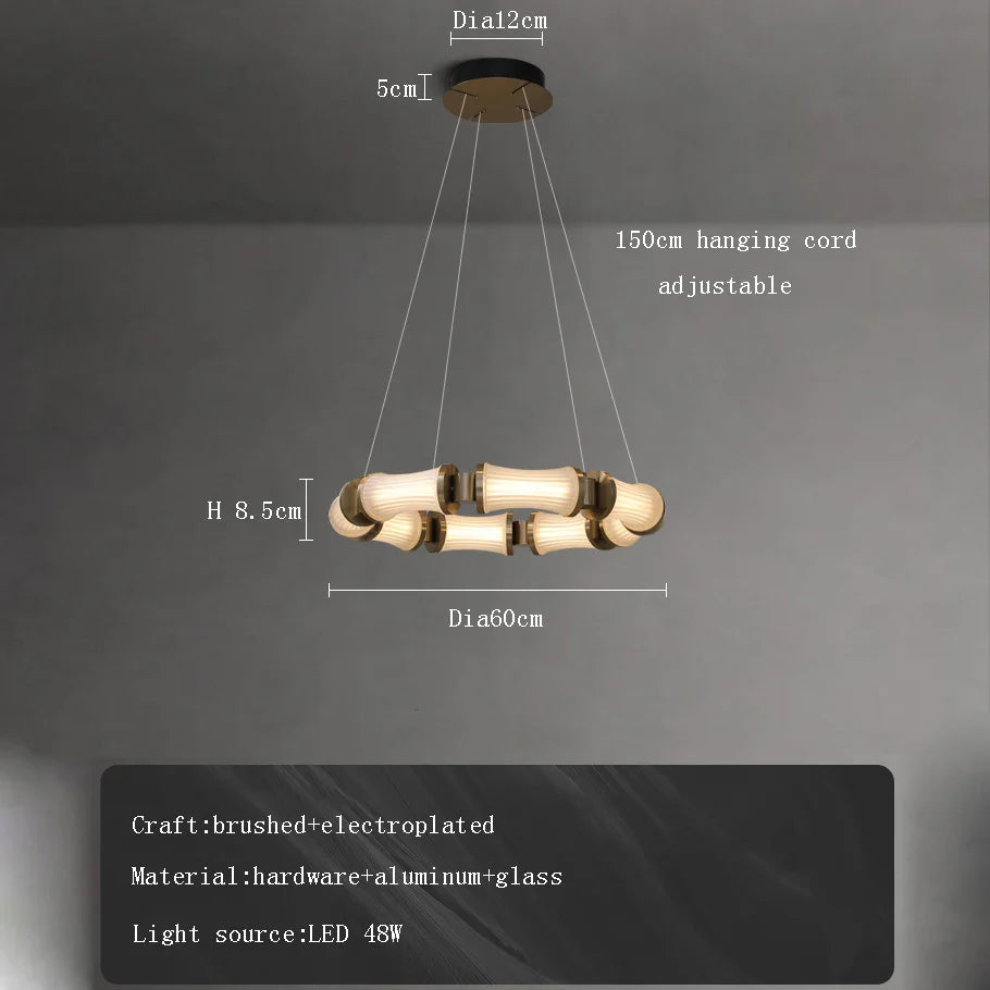 Afralia™ Modern Glass LED Ceiling Chandelier for Luxury Home Decor