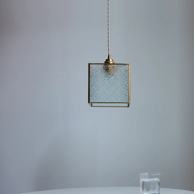 Afralia™ Glass LED Pendant Lights: Modern Copper Hanglamp for Bedroom, Living, Dinning Room