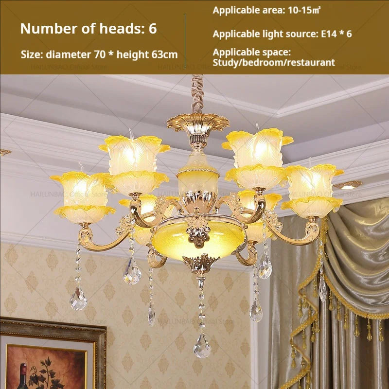 Afralia™ Elegant Crystal Chandelier Living Room Bedroom Lighting