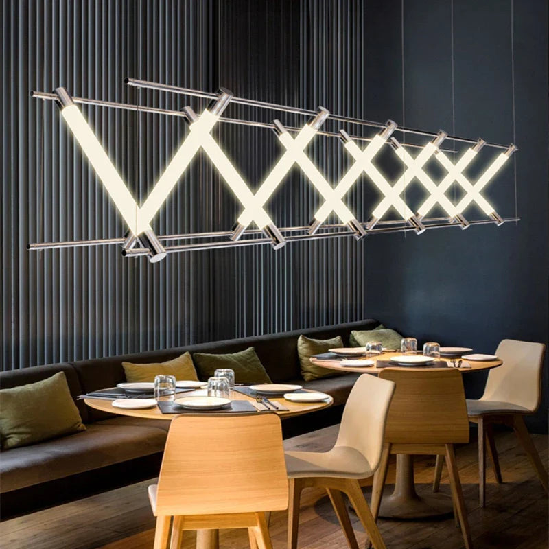 Afralia™ Minimalist LED Chandelier: Modern Design for Dining Room, Office, Hotel, and Kitchen