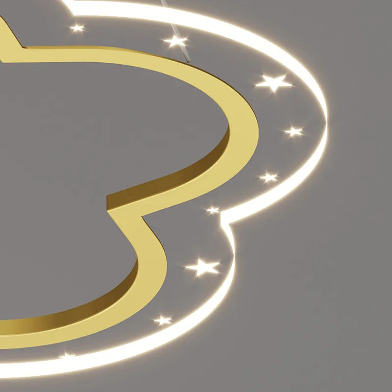 Afralia™ Cloud Flower LED Chandelier: Kid's Bedroom Starry Sky Decorative Lighting Fixture