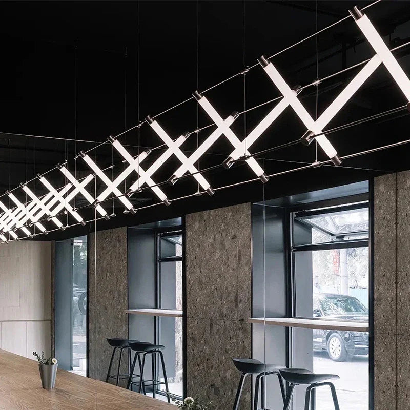 Afralia™ Minimalist LED Chandelier: Modern Design for Dining Room, Office, Hotel, and Kitchen