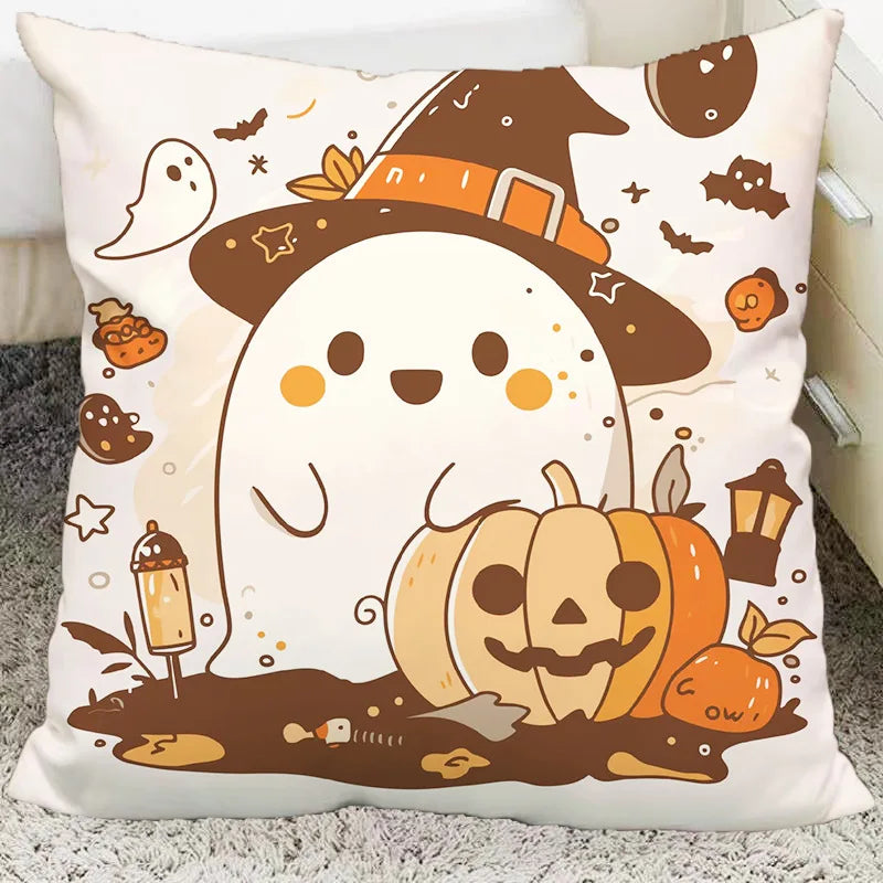 Afralia™ Halloween Plush Cartoon Pillow for Living Room and Bedroom, Festive Decoration