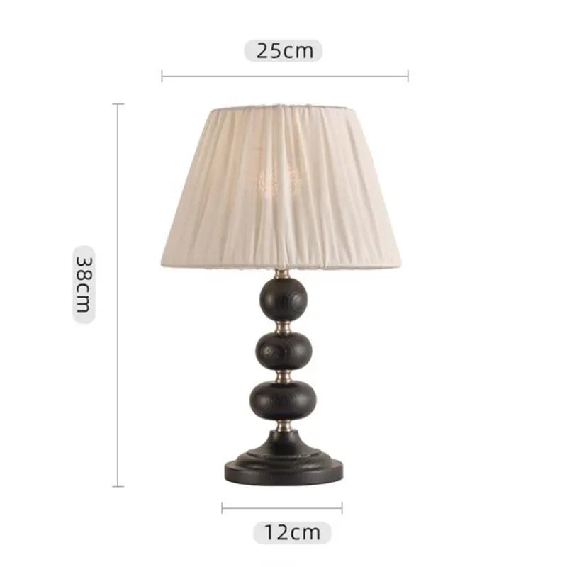 Afralia™ Medieval LED Table Lamp - Black/Walnut Finish