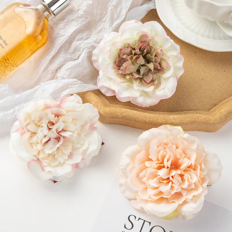 Afralia™ Silk Dahlias Peony Roses Wedding Home Decor Craft Material Bouquet