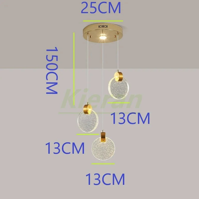 Afralia™ Crystal LED Chandelier: Modern 5head Highlight for Bedroom, Bar, Study Room Decor