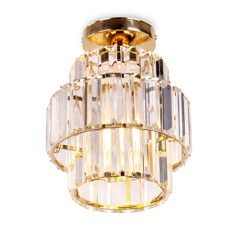 Afralia™ Crystal Chandelier: Modern LED Ceiling Lamp for Living Room, Hotel Lobby, and Hallway