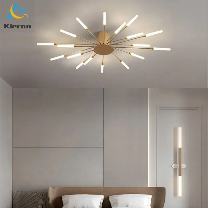 Afralia™ Spiral Fireworks LED Ceiling Light - Luxurious Minimal Designer Dandelion Lamp