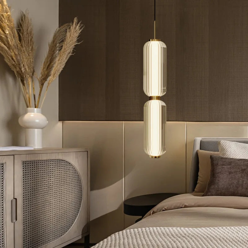 Afralia™ Postmodern Glass Pendant Lamp for Bedroom Study Living Room