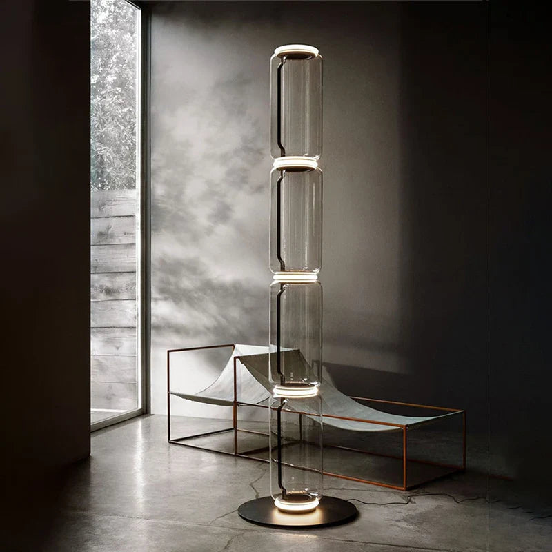 Afralia™ Glass Shade LED Floor Lamp - Modern Nordic Minimalist Design for Home Decor