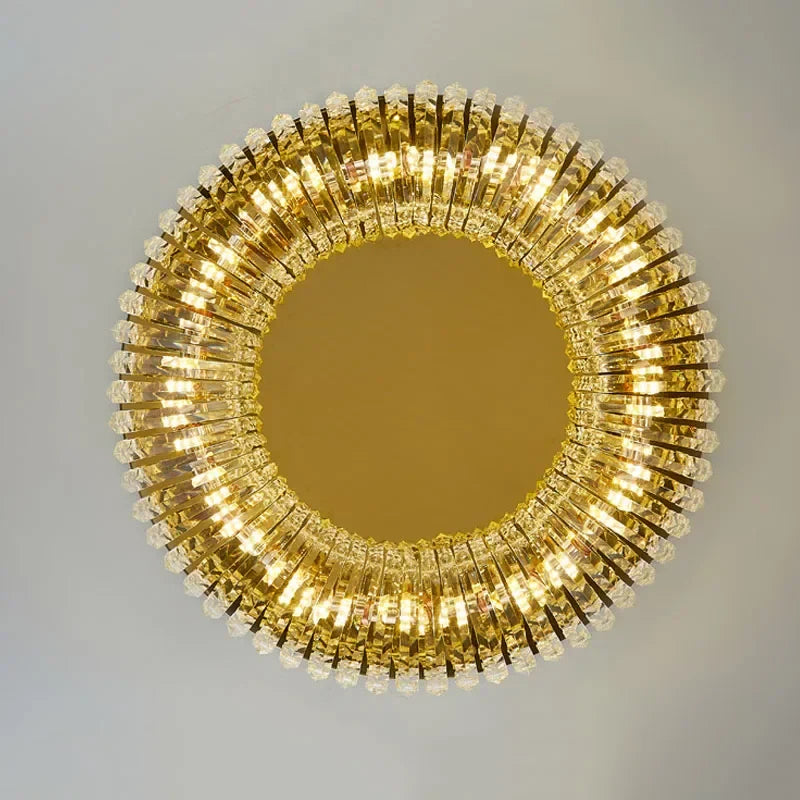 Afralia™ Crystal Ring LED Ceiling Lamp: Modern Luxury for Home Décor