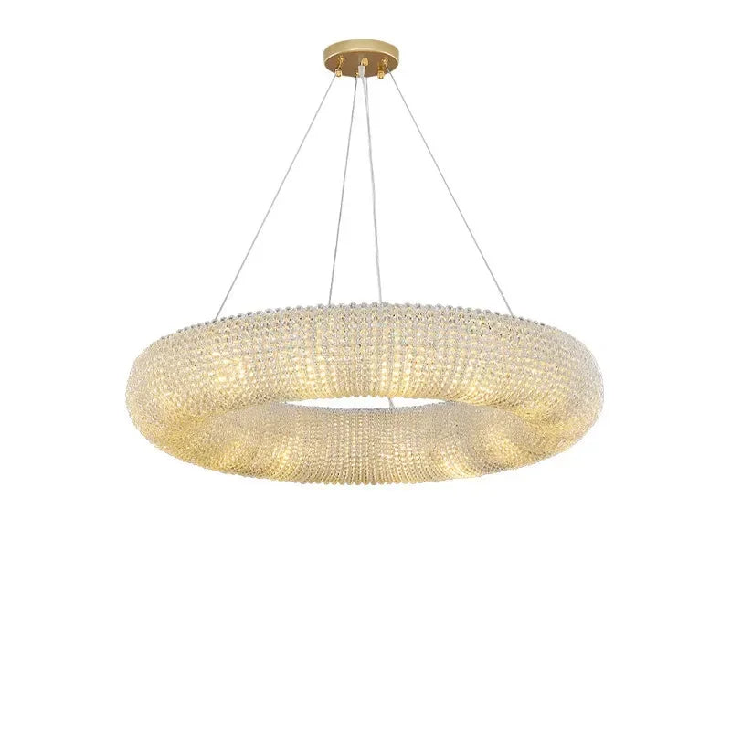 Afralia™ Crystal Luxury Loft Pendant Light with LED E14 Bulb for Living Room