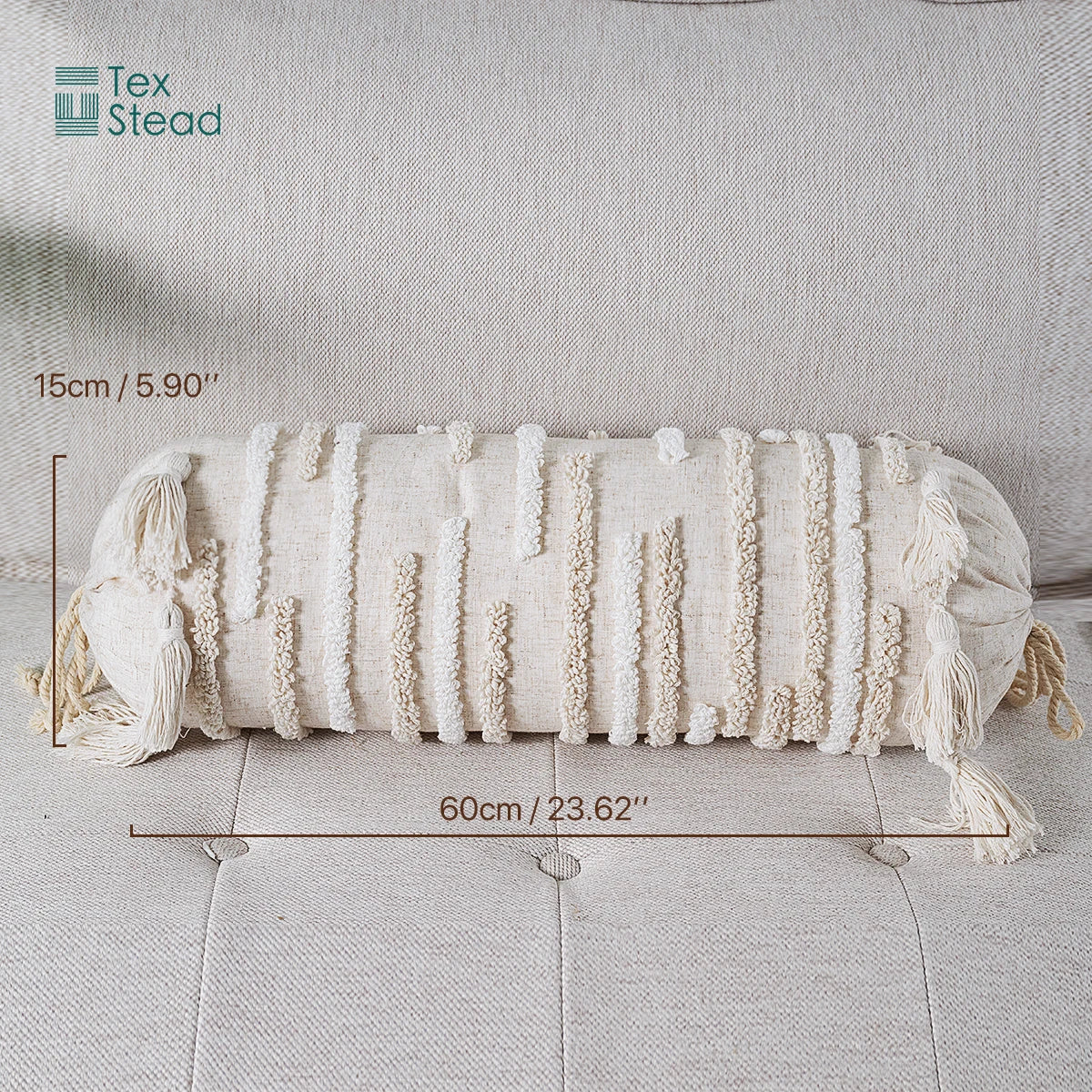 Afralia™ Boho Tufted Tassel Lumbar Throw Pillow