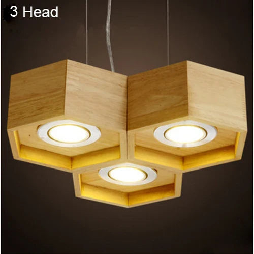 Afralia™ Nordic Beehive Chandelier: Solid Wood LED Decor for Dining Room & Bar