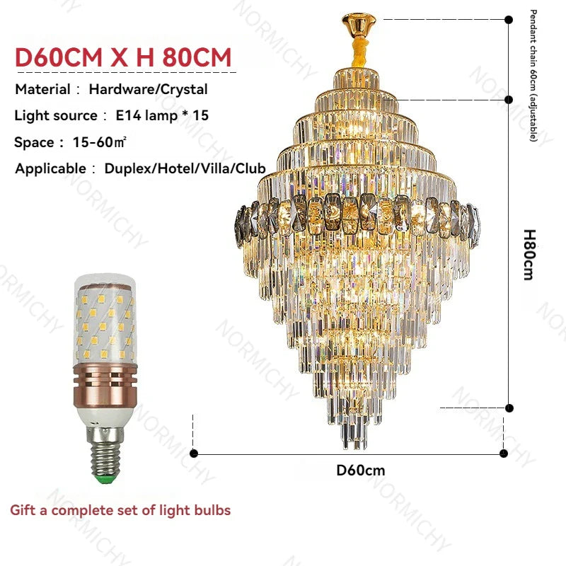 Afralia™ Crystal Chandelier for Elegant Living Spaces