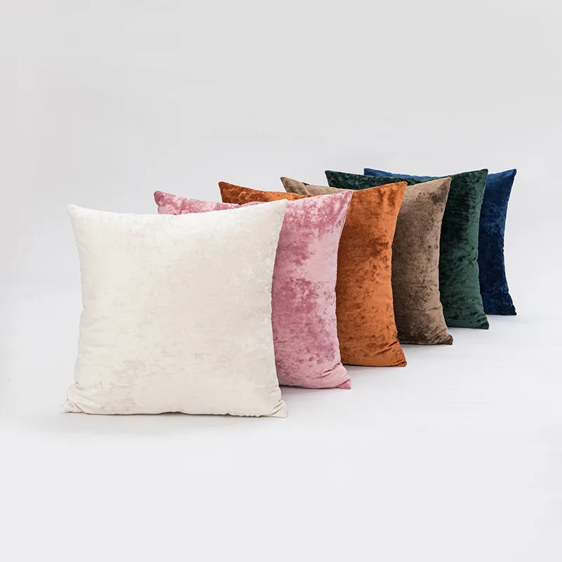 Afralia™ Dark Grain Velvet Pillow Cover - 45x45cm