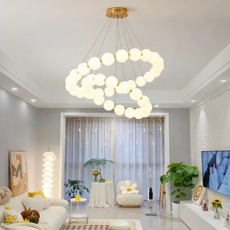 Afralia™ LED Acrylic Chandelier for Living Room Bedroom Hall Pendant Lamps