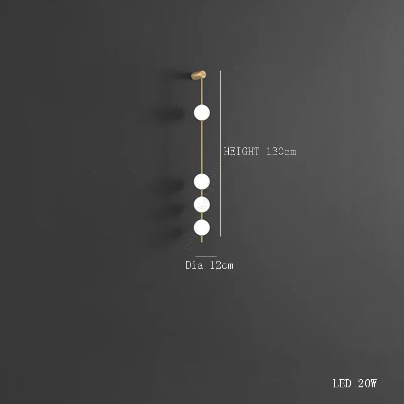 Afralia™ Magic Bean LED Copper Chandelier: Modern White Ball Lustre Hanging Light