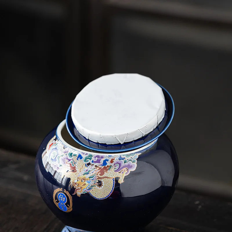 Afralia™ Vintage Ceramic Tea Caddy: Chinese Porcelain Storage Tank & Home Decor