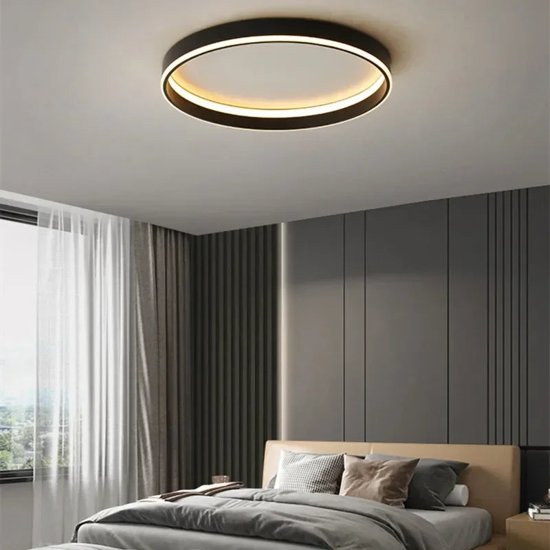 Afralia™ Minimalist Round LED Ceiling Light for Bedroom Loft Balcony - Dimmable Indoor Lighting